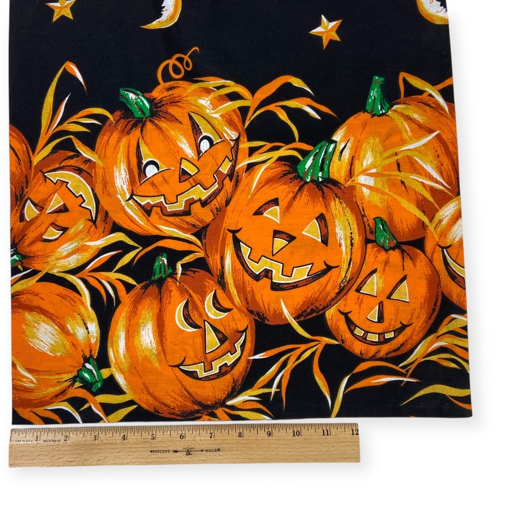 Vintage Handmade Halloween Pumpkin Shoulder Tote Bag - Picture 4 of 10